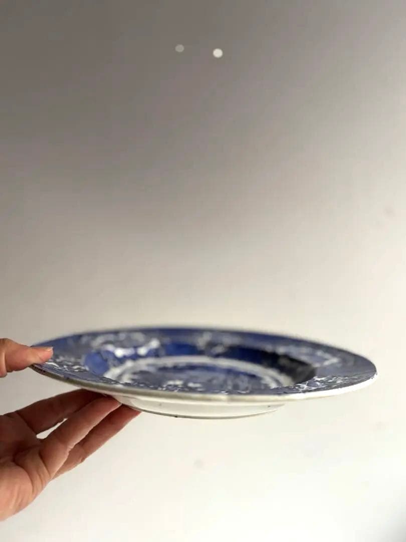 751 骨董 アンティーク オランダ ペトルス・レグー デルフト皿 金継ぎ