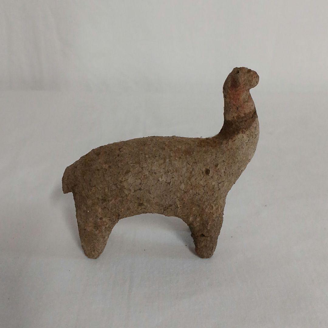リャマ アルパカ フォークアート 素朴 置物 土 民藝品 工芸品
