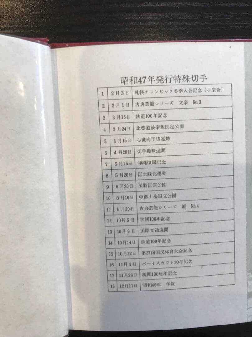 1972〜1979 特殊手帳　JAPANESE STAMPS 7冊セット235