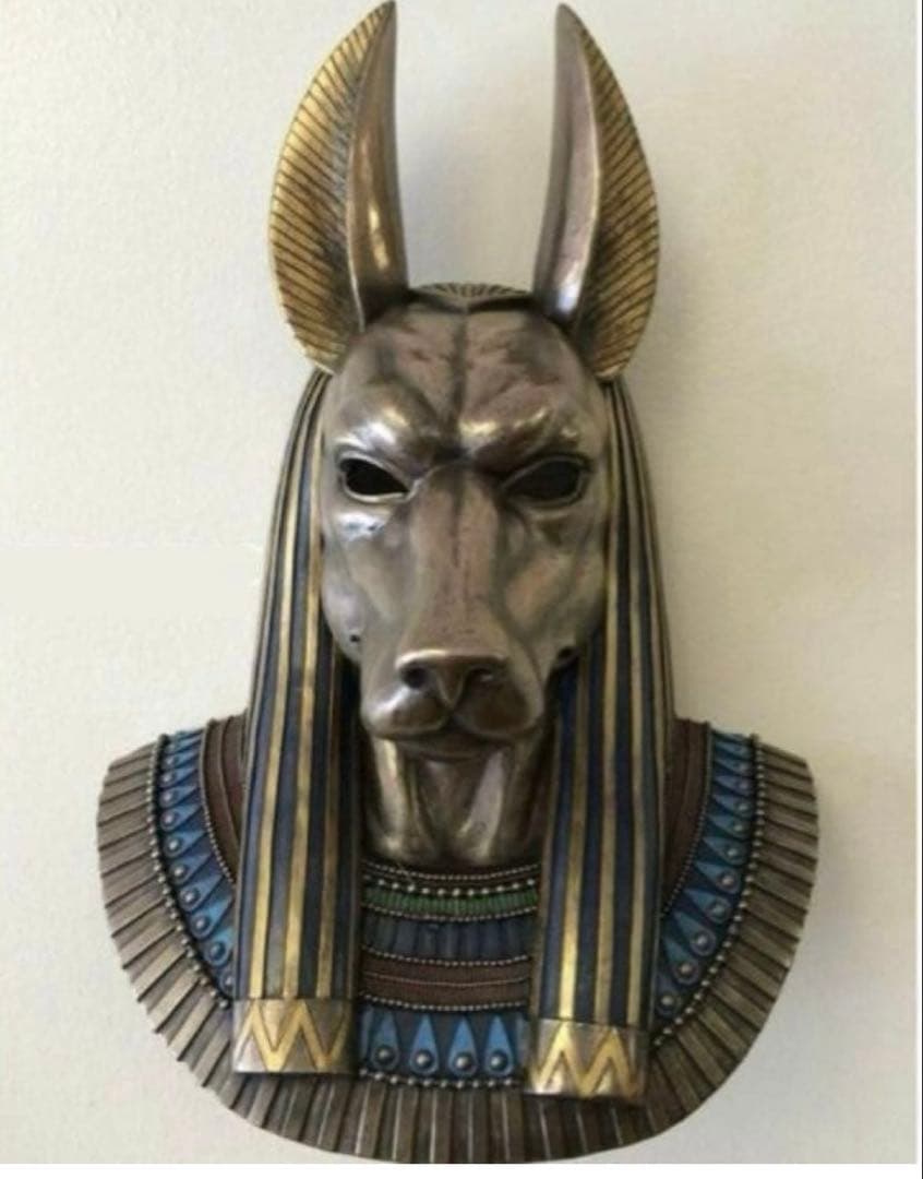 古代エジプト 守護神アヌビス 胸像 ブロンズ風｜空間浄化・守護 ピラミッド像