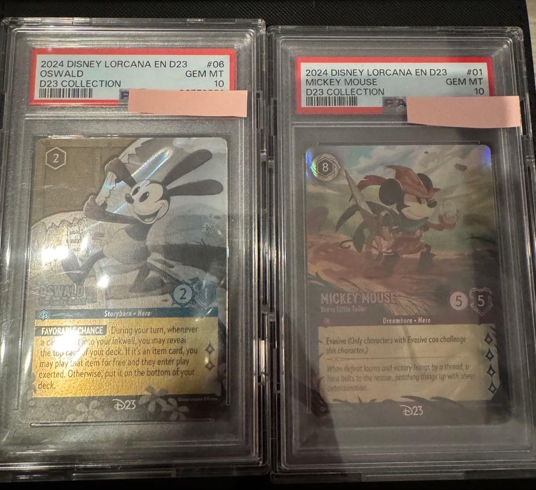 PSA10 ディズニー ロルカナ D23 オズワルド ミッキー 2枚セット