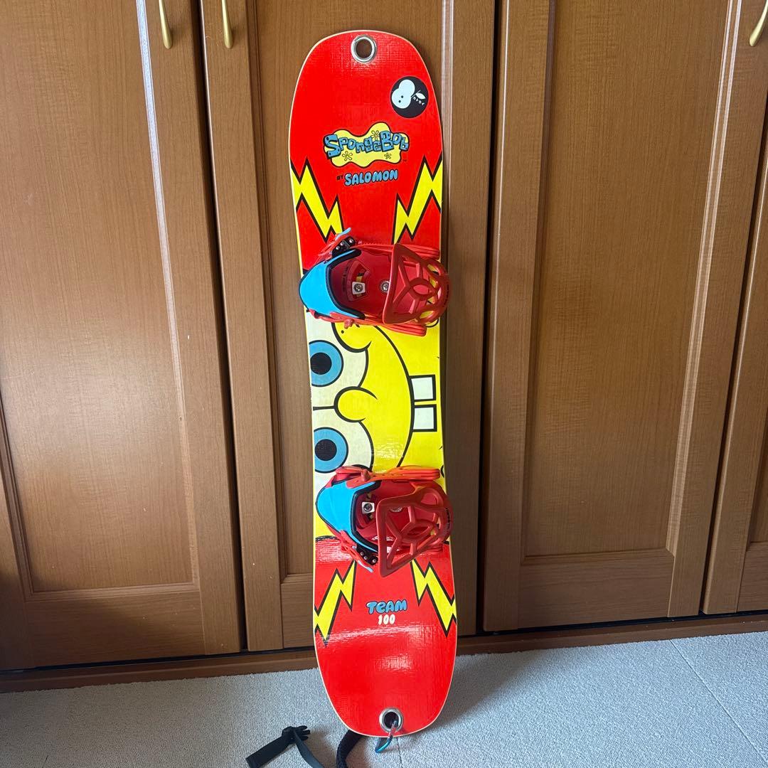 キッズ　Salomon スポンジボブ 100 ボード　ビンディング　2点セット
