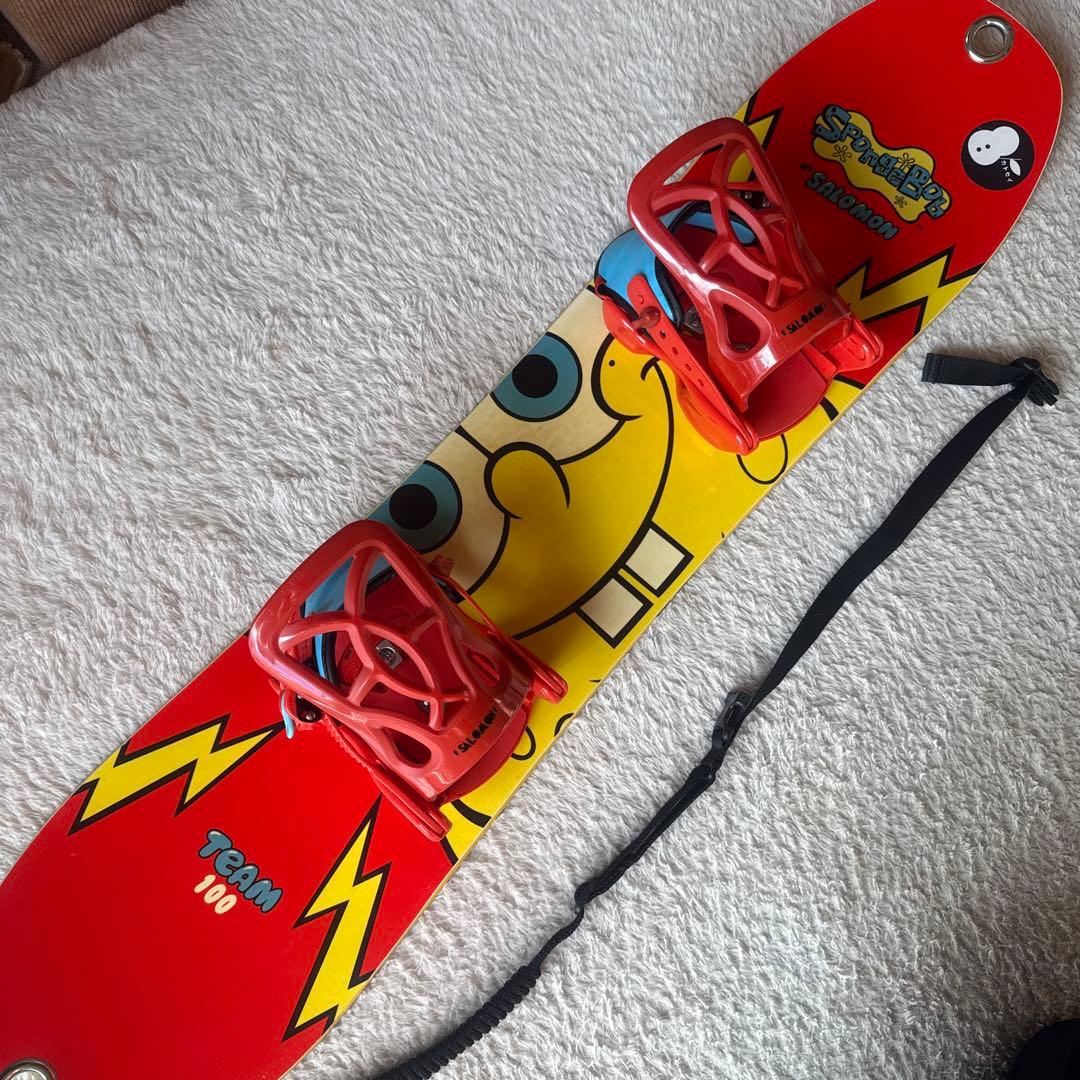 キッズ　Salomon スポンジボブ 100 ボード　ビンディング　2点セット