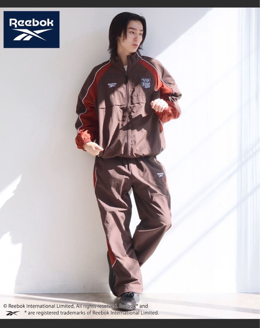 Reebok ジャージ上下セット ブラウン/レッド