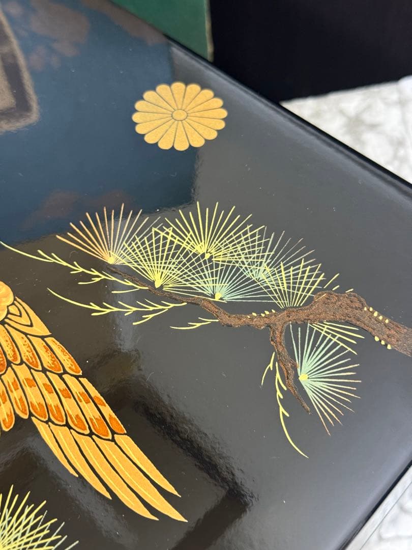 【極美品】橋本漆芸 本蒔絵 漆器 文箱 高級伝統工芸品　鷹がすごい
