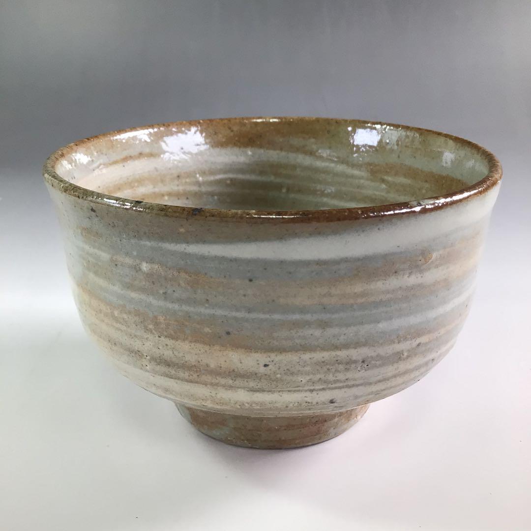 Ｒ６３９　茶碗　『高麗焼』『李方子　楽善斎造』『刷毛目茶碗』　共箱　茶道具