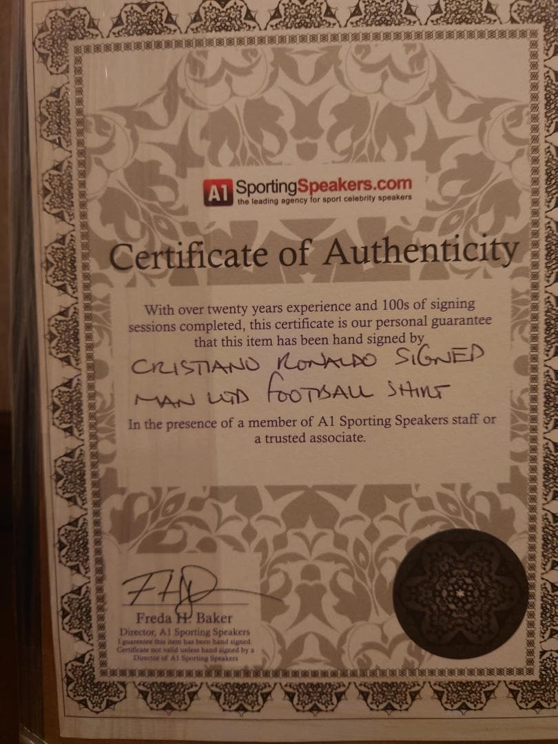 クリスティアーノ ロナウド 2008年 マンチェスターユナイテッド サイン