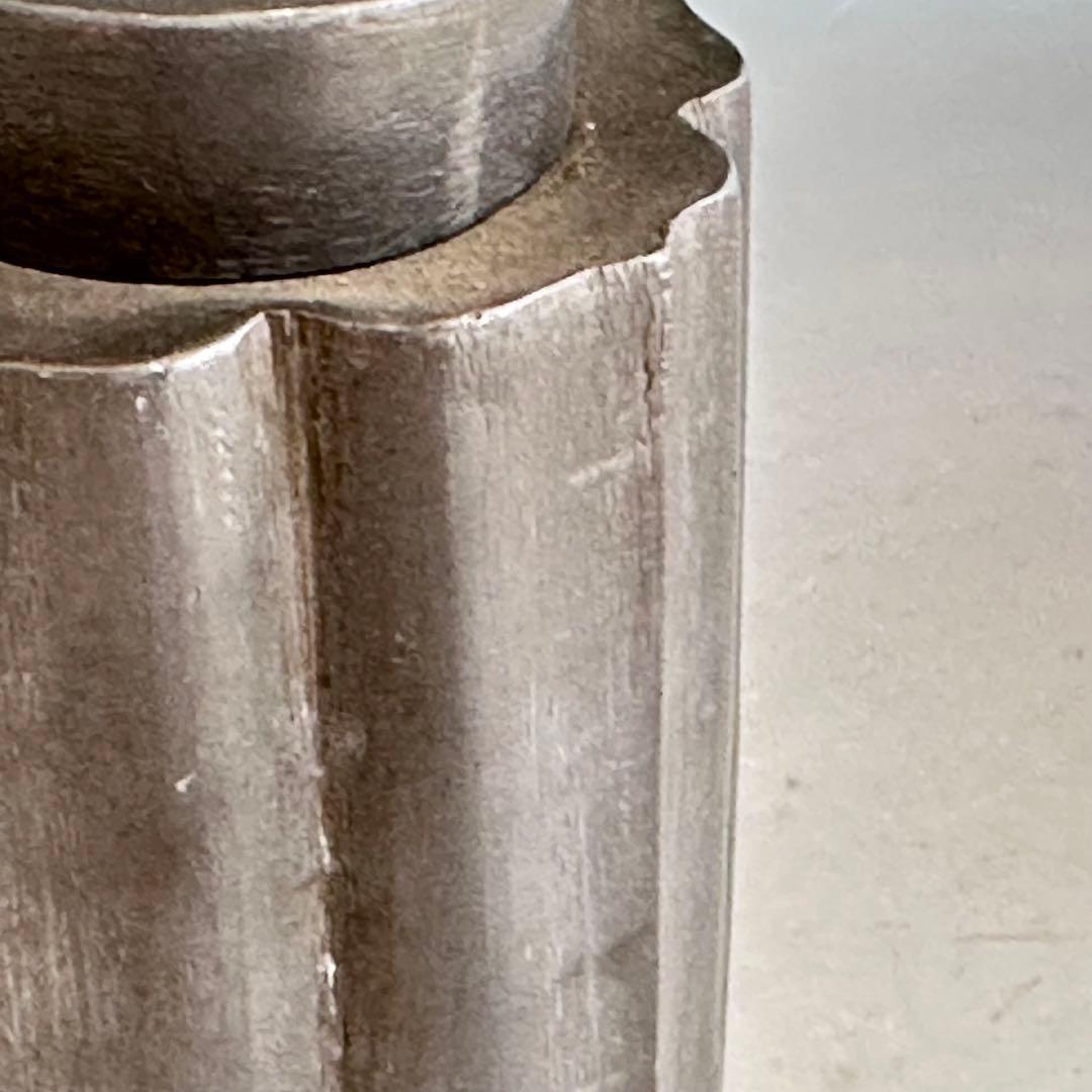 煎茶道具　唐物　点同　古錫　輪花形　茶心壷　茶入　仕服　古作　骨董　古玩