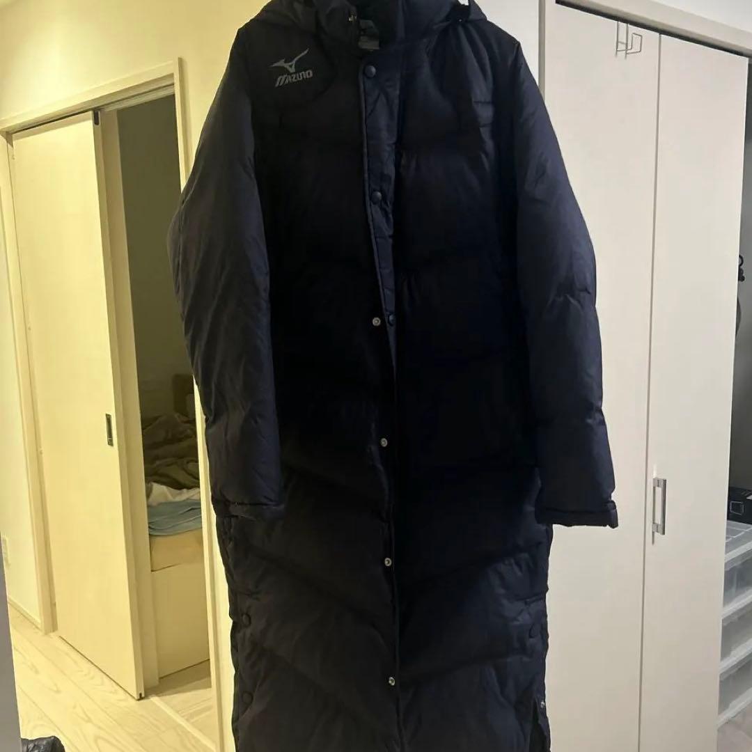 Mizuno ダウンベンチコート ネイビー　サイズO