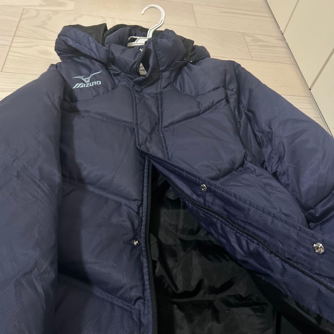 Mizuno ダウンベンチコート ネイビー　サイズO