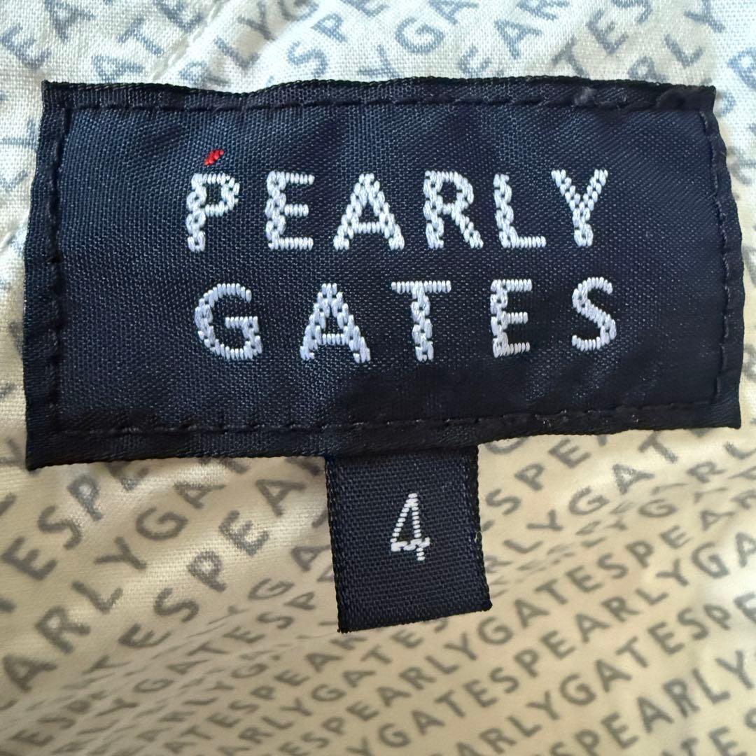 現行モデル　美品　パーリーゲイツ　パンツ　M〜L相当　白　コットン素材　総柄　4