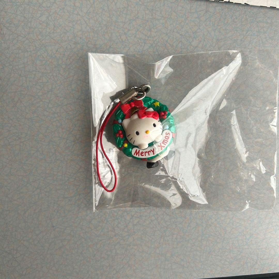 【ハローキティ】クリスマス ストラップ　3つセット キャンドル リース ツリー