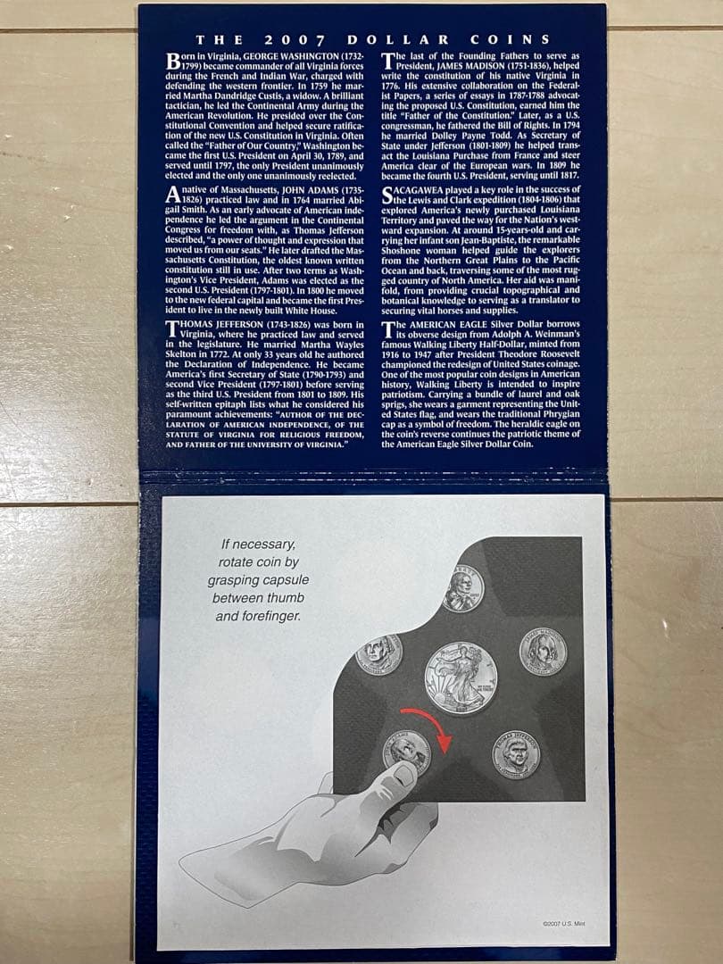 激レア 2007年 米国造幣局発行 未流通ドル硬貨セット
