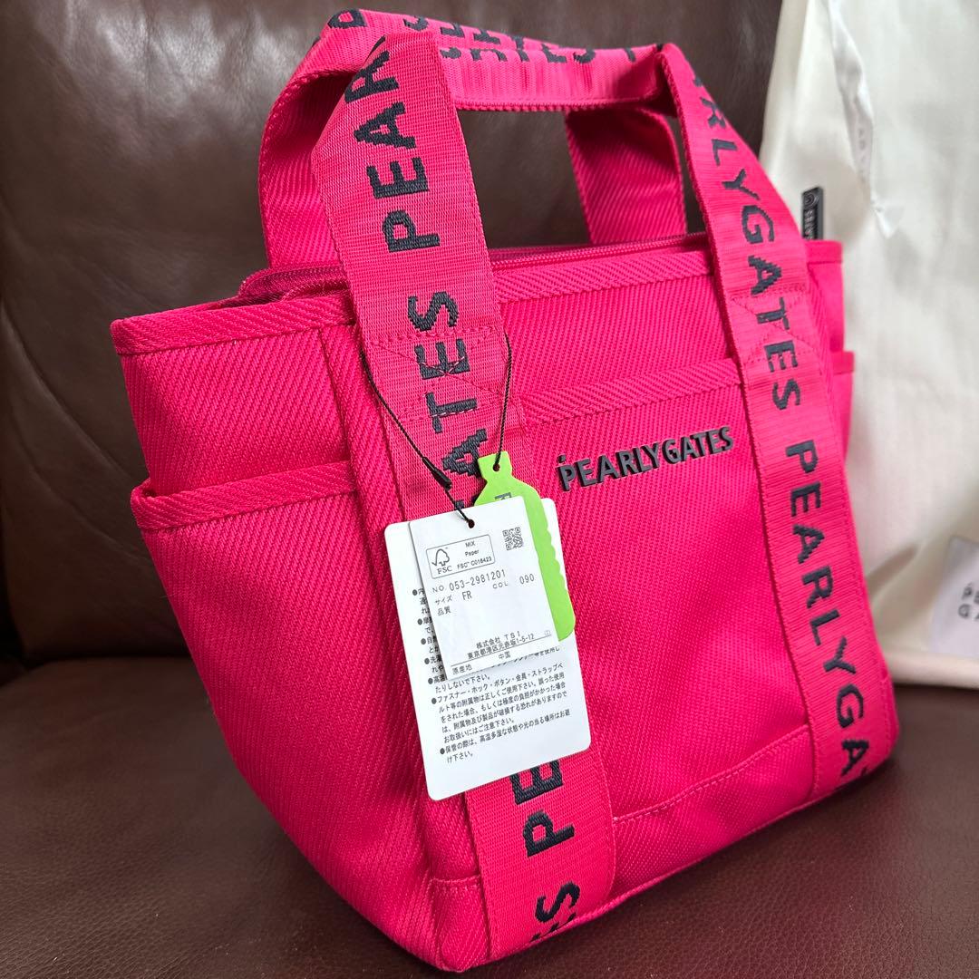 PEARLY GATES ピンク 小型バッグ 袋付き