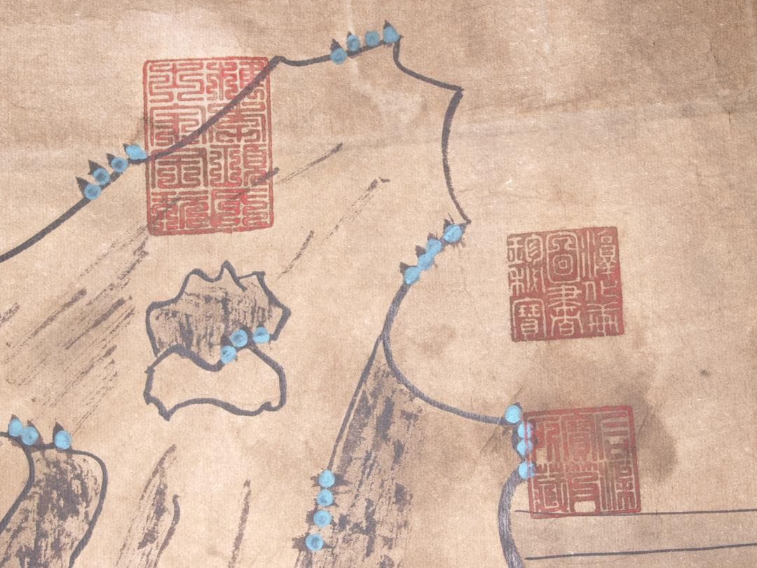 中国韓 滉　唐時代 肉筆保證 唐物唐本　掛け軸　捲り AK703A12-2