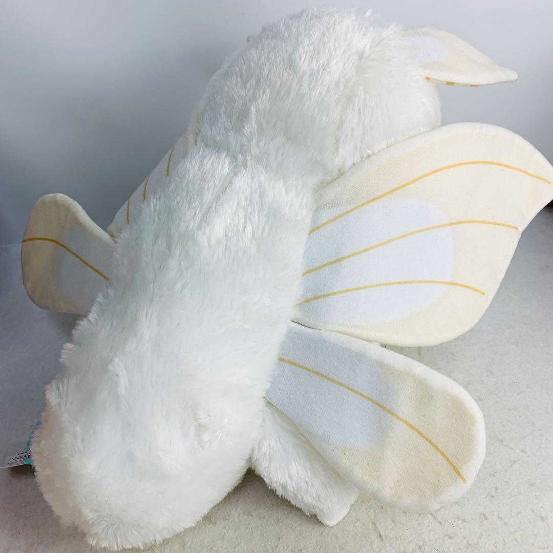 ふわふわモスちゃん　BIGぬいぐるみ　シロモ　カイコガ　白　ホワイト