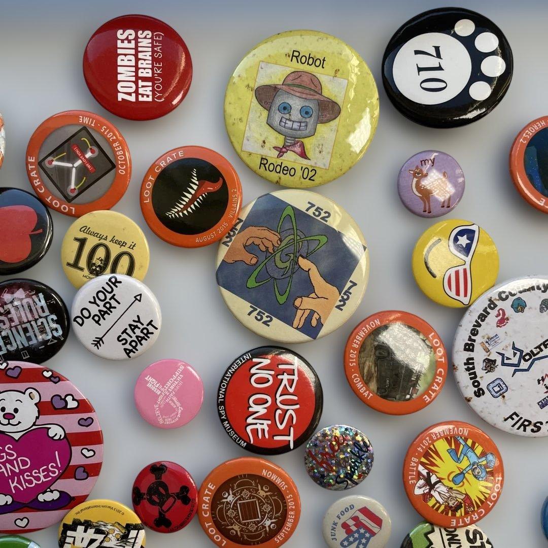 【83個セット】 アメリカ 缶バッジ まとめ ビンテージ アメリカ雑貨