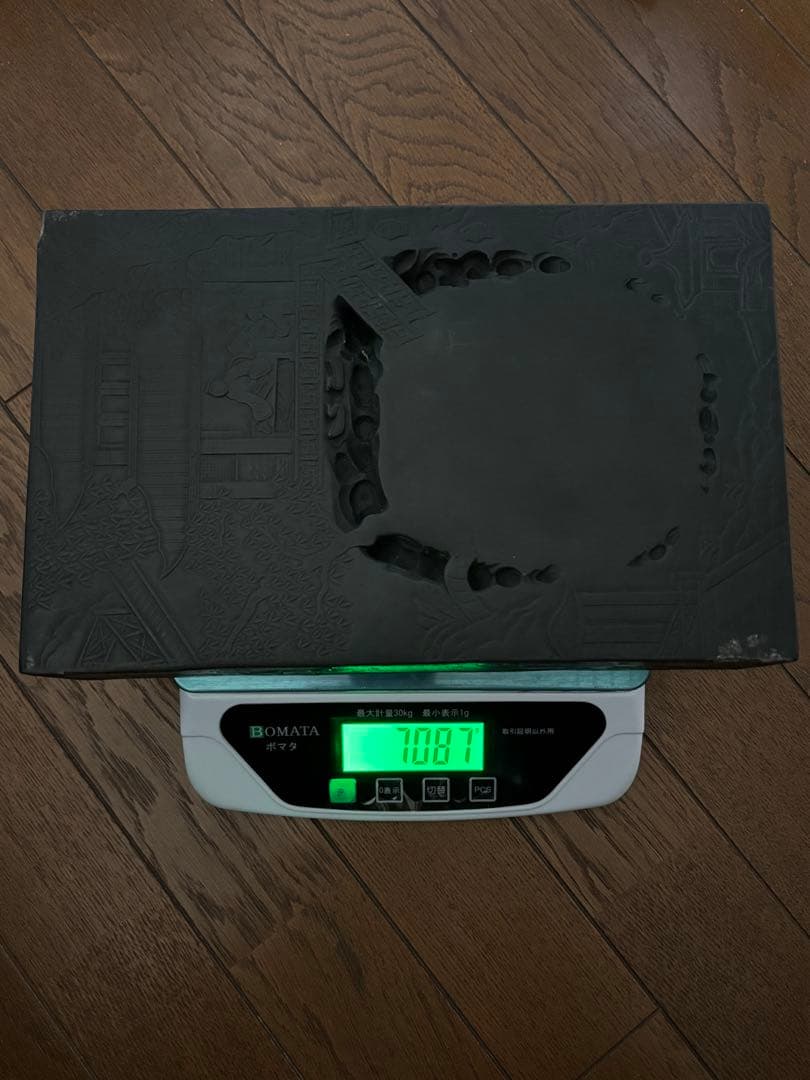 中国古美術品　特大 端渓硯　蘭亭文硯　7kg 清の時代　何其仁作