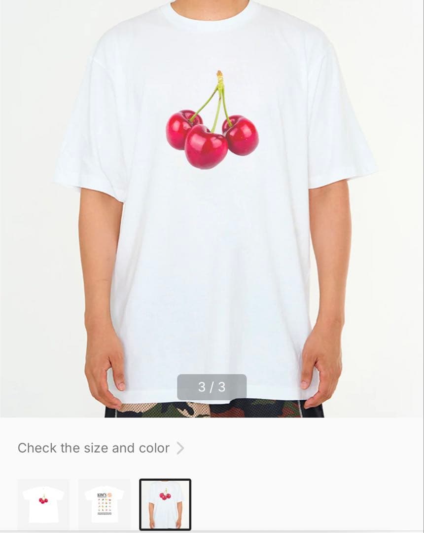 韓国ストリートブランドKim’s Fruits Tシャツ4枚セットS•XL限定品