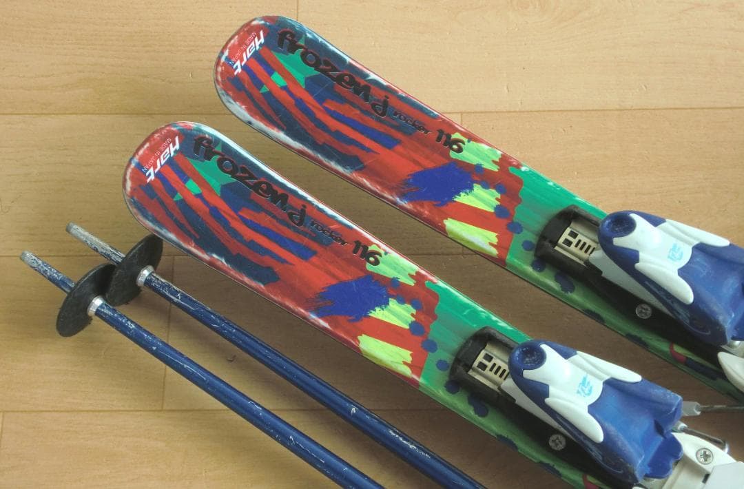 ■■送料無料■Hart■子供用スキーフルセット■板116靴22■WAX済■■