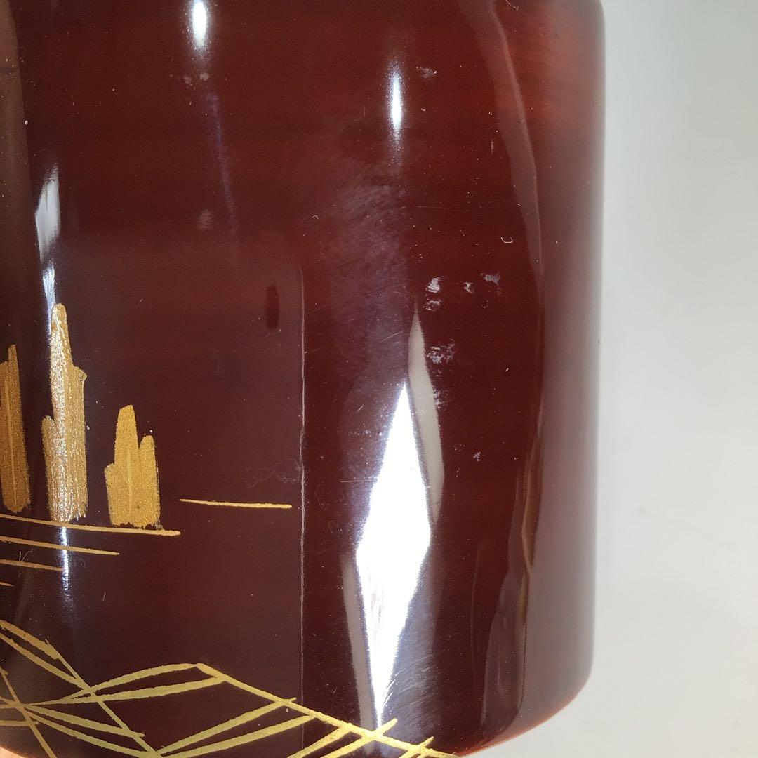 Ｎ９６９　棗　『長谷川恵史作』『溜塗』『蛍蒔絵』『金輪寺棗』　共箱　茶道具