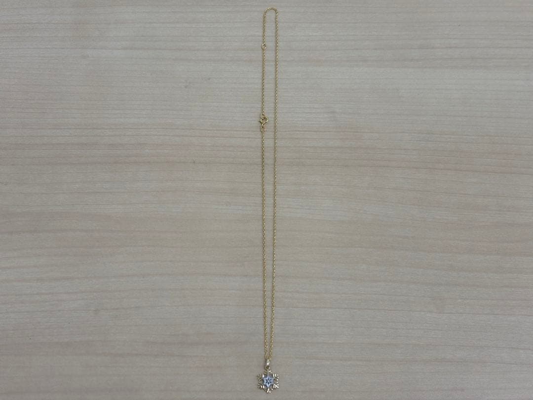 新品 10金 K10 エルサ 雪の結晶 スクリューネックレスアナ雪 ディズニー