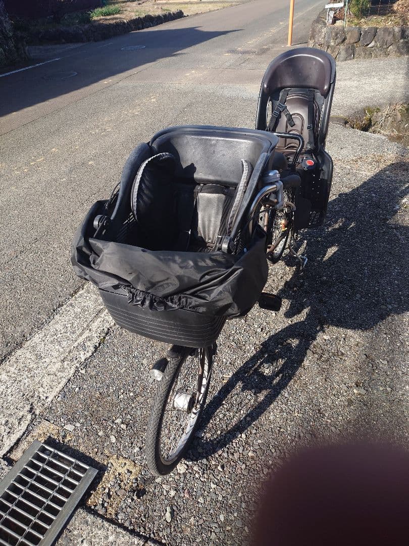 【引取限定】子供乗せ自転車3人乗り チャイルドシート付き