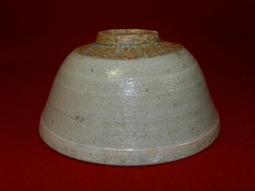 K-98 茶道具 人間国宝 松井康成 2重共箱 灰釉茶盌 お安くいたしました！￼