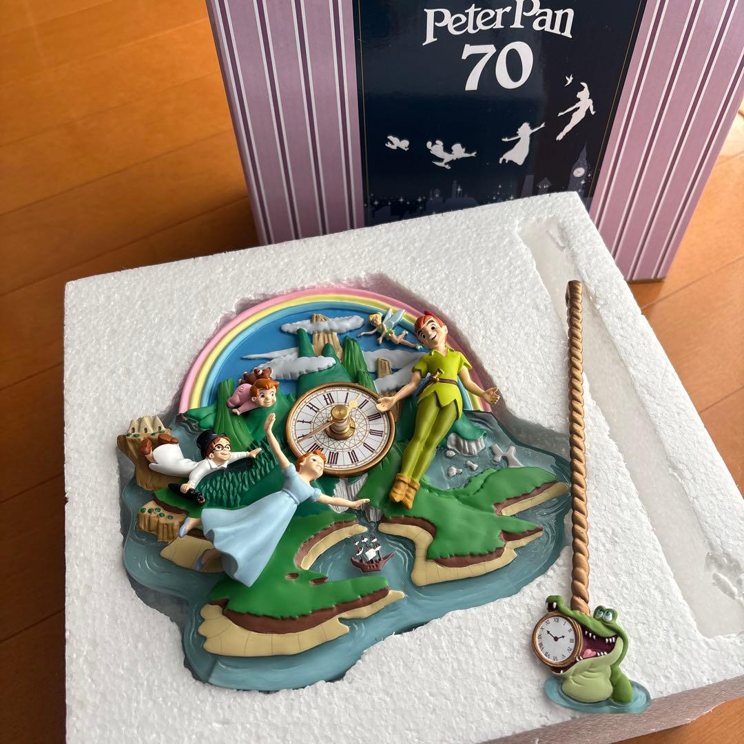 ピーターパン 壁掛け時計　立体時計　70周年