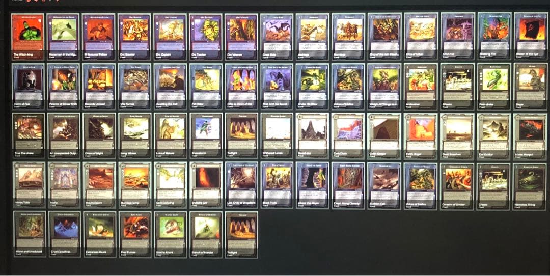 ミドルアース　カード　チャレンジデッキI ccg コンプ　指輪物語　希少