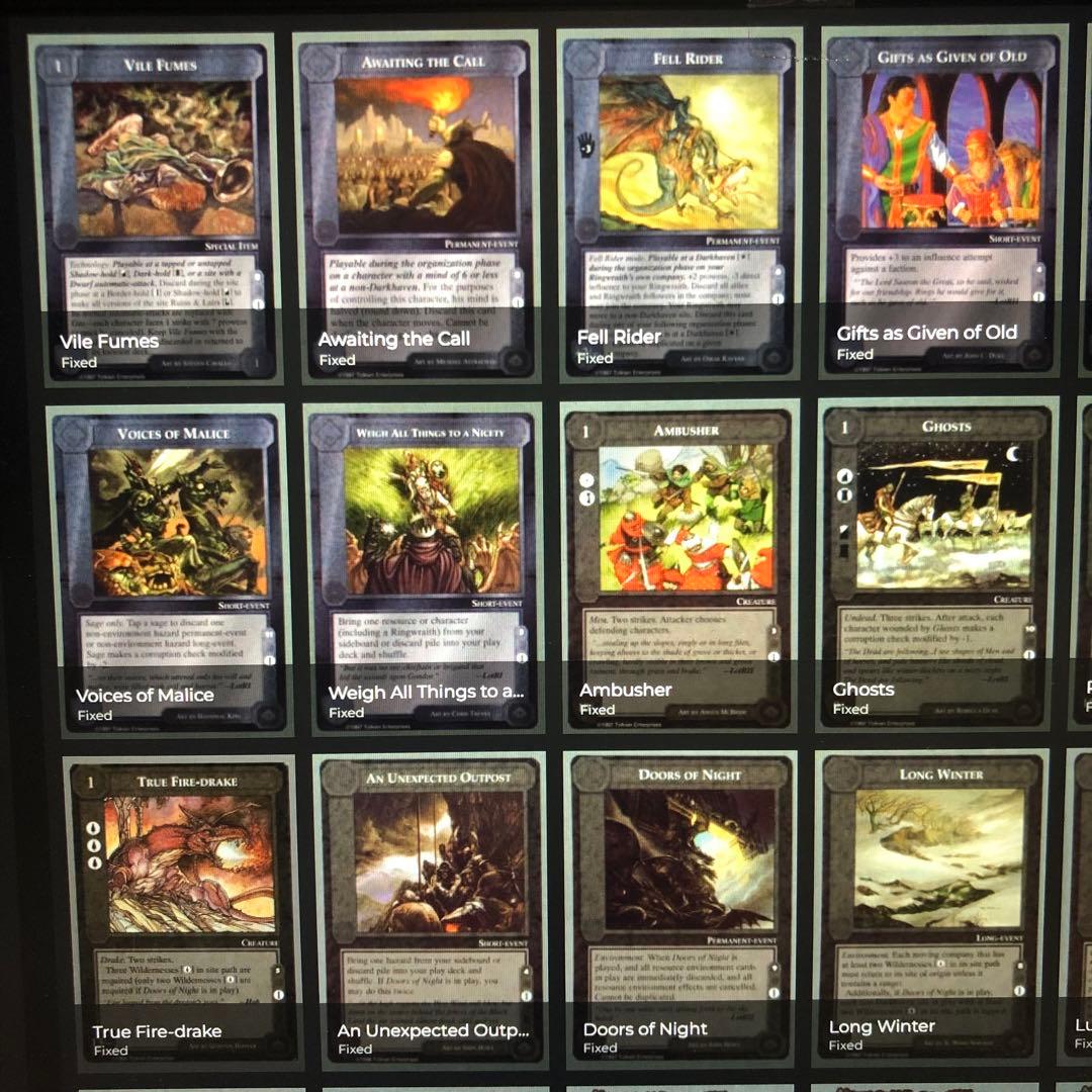 ミドルアース　カード　チャレンジデッキI ccg コンプ　指輪物語　希少