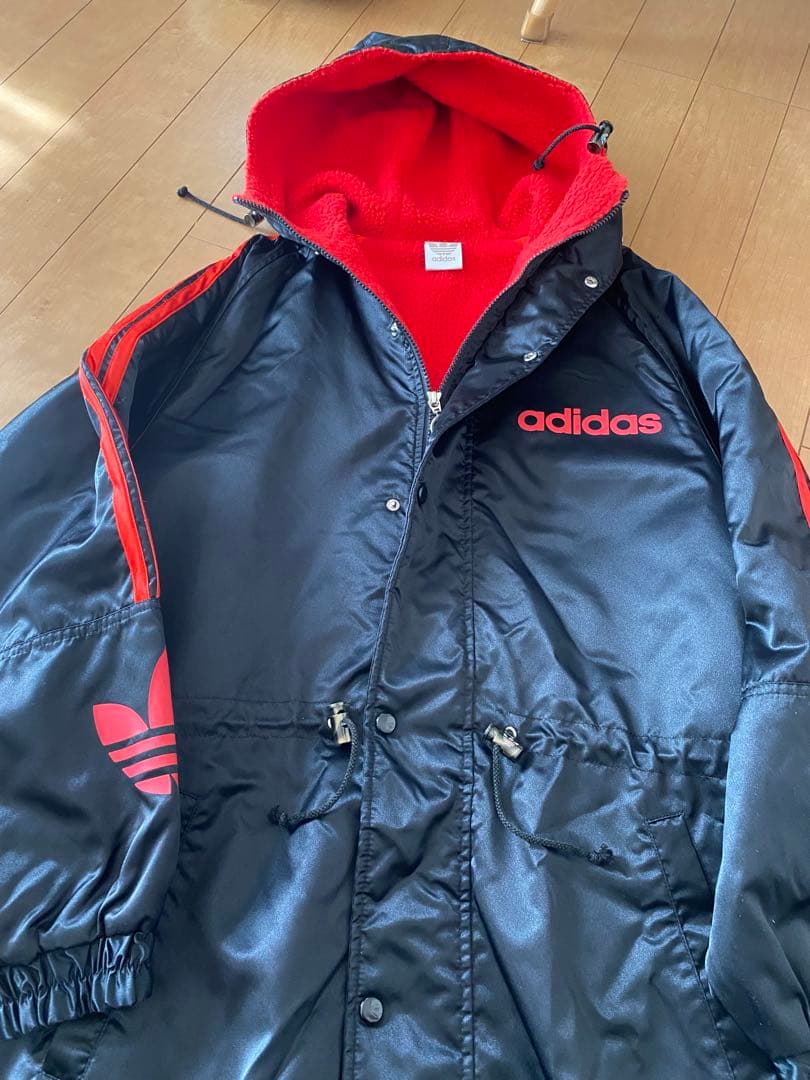アディダス　ベンチコート　デサント社　ヴィンテージ　90's 美品　MLサイズ