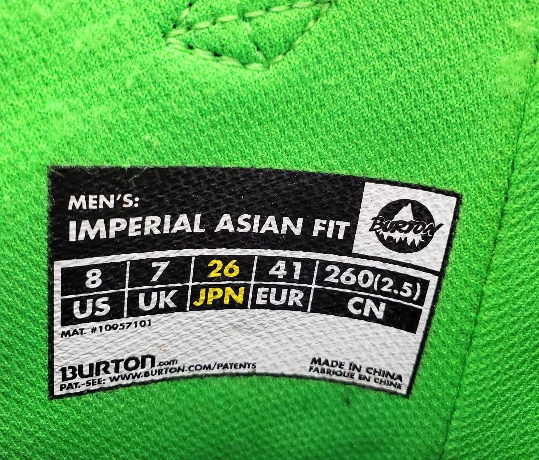 【未使用】BURTON IMPERIAL Asian Fit スノボブーツ 26