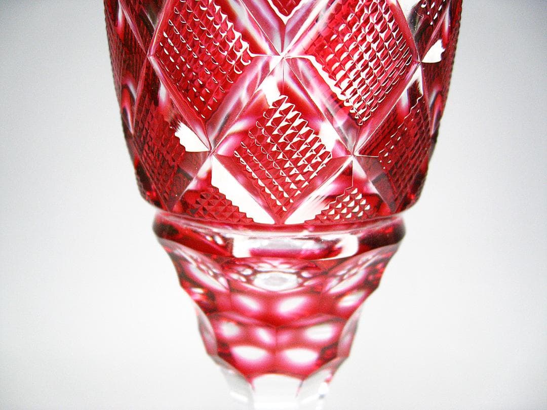 #尚古集成館 #監修 #復元 #島津 #薩摩切子 #グラス #大きめ #赤