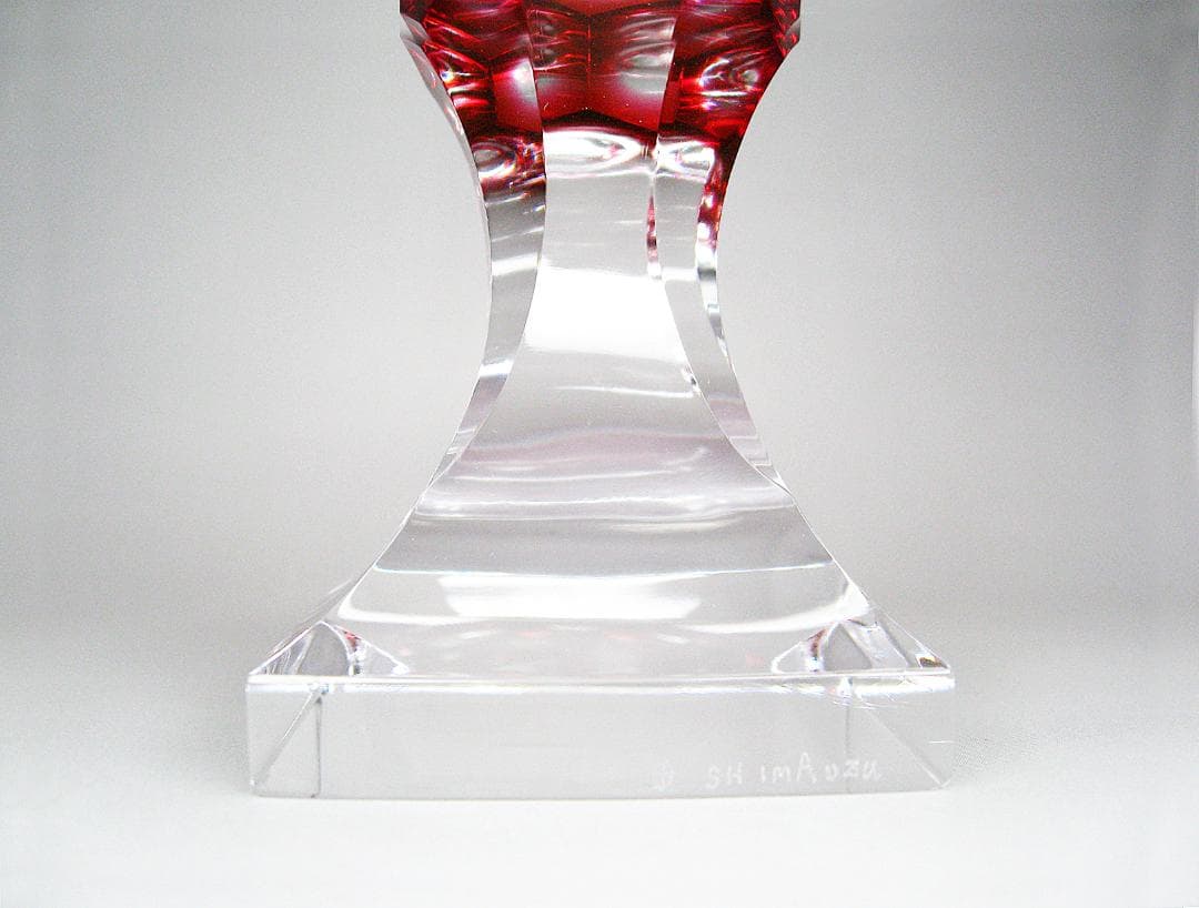 #尚古集成館 #監修 #復元 #島津 #薩摩切子 #グラス #大きめ #赤