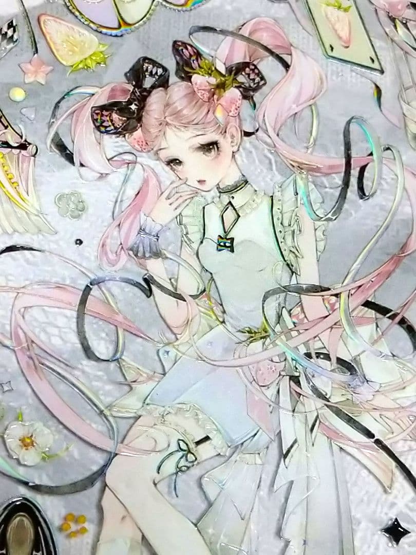 J706＃梦纪游园-粉昼(炫彩)芥子切り売り海外人物装飾マステ女の子