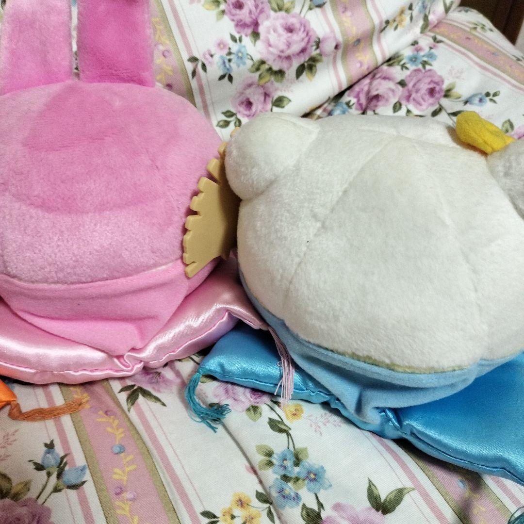 マイメロ、クリリン、ダニエル、ミミイ招き猫ぬいぐるみ