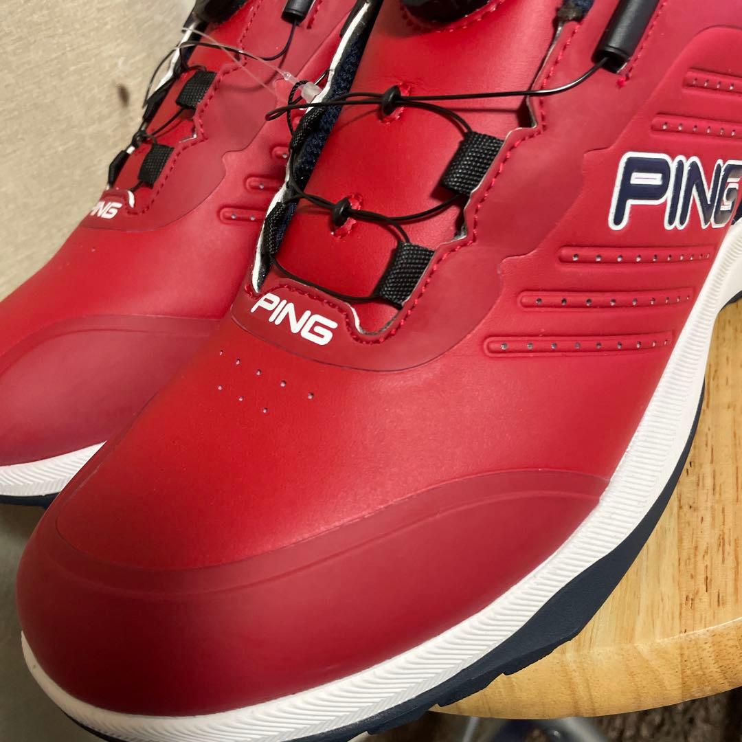 新品未使用】PING ゴルフシューズ 27.0cm レッド