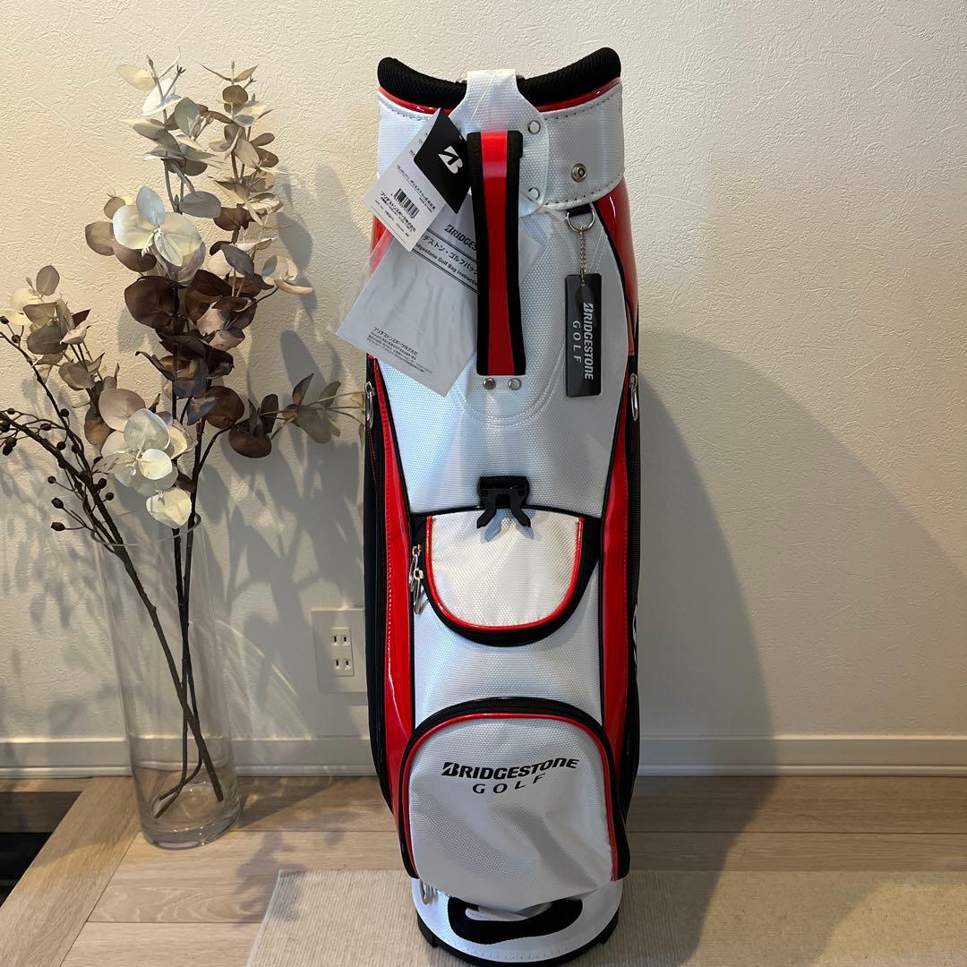 【新品未使用】 BRIDGESTONE GOLF キャディバッグ 白赤