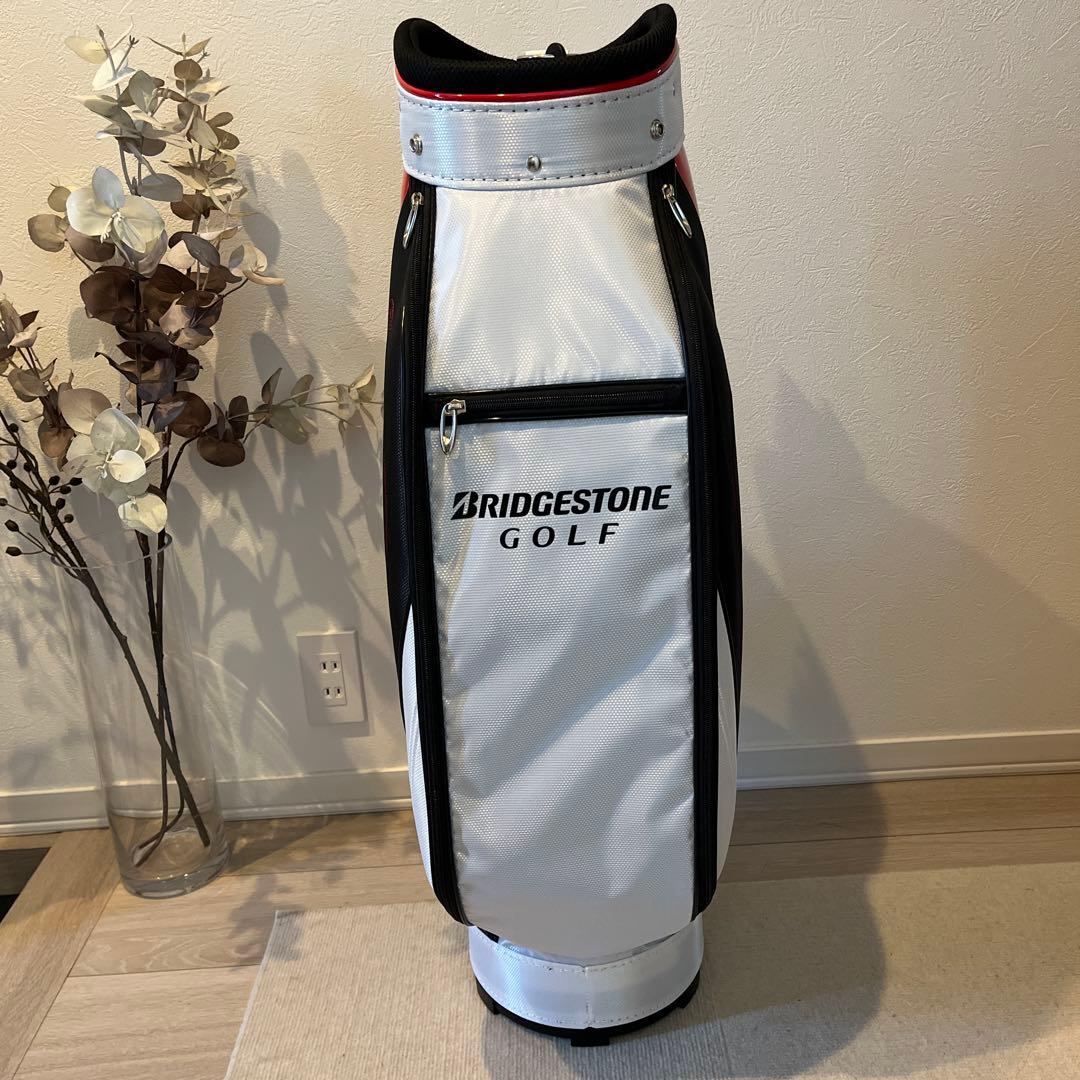 【新品未使用】 BRIDGESTONE GOLF キャディバッグ 白赤
