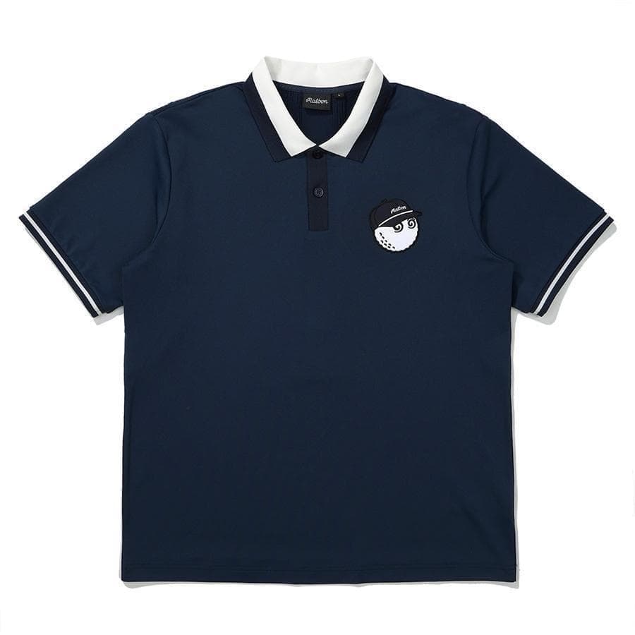 マルボンゴルフ ポロシャツ malbon golf メンズ シャツ 半袖 紺色M