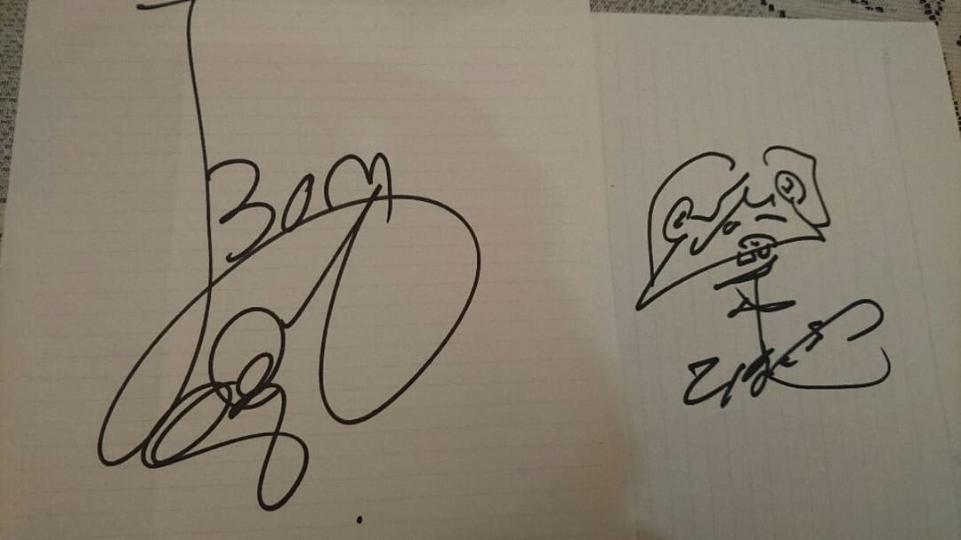 ○お笑いスター誕生○直筆サイン おぼんこぼん