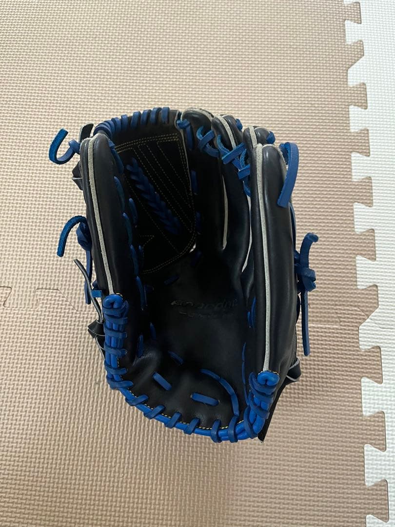 野球グローブ 黒/青 レザー製