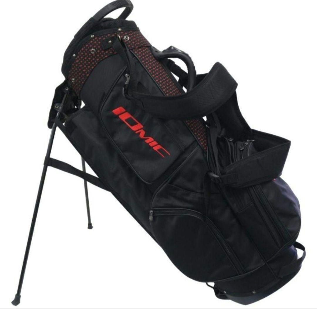 IOMIC イオミック スタンドキャディバッグ 9型（ブラック×レッド）