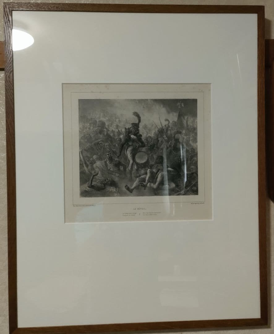 リトグラフ「鼓舞」（マリー・ラフェ、ナポレオン戦争）アンティーク骨董