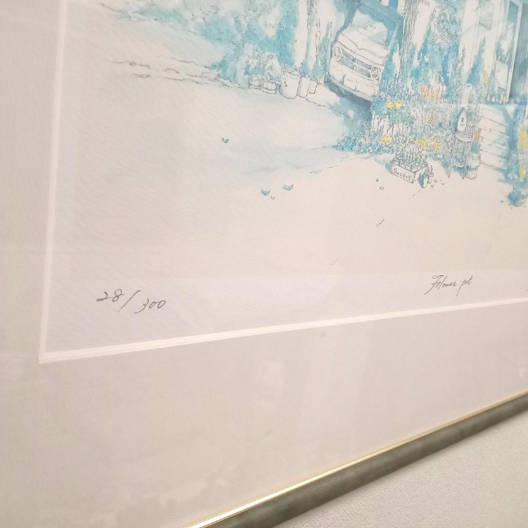 内田新哉 リトグラフ FLOWER POT（フラワー・ポット） 限定28/300