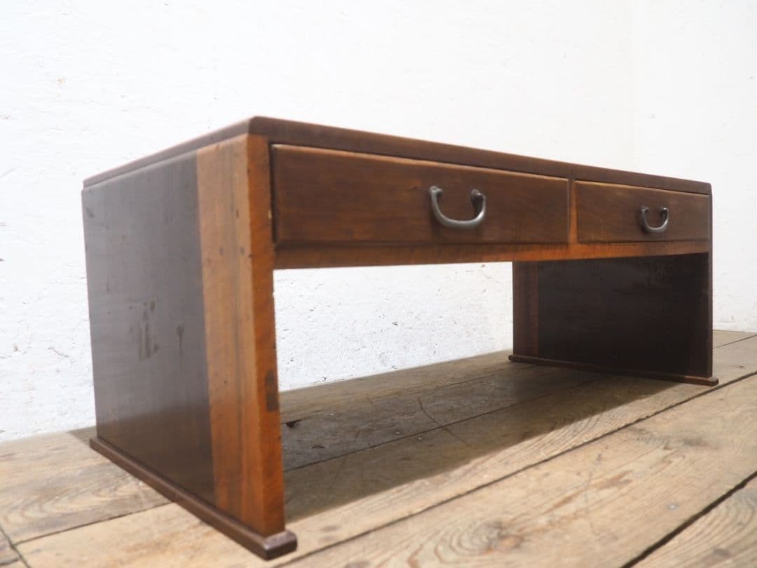 1239 アンティーク　文机　ローテーブル　引き出し　陳列台　古家具　レトロ