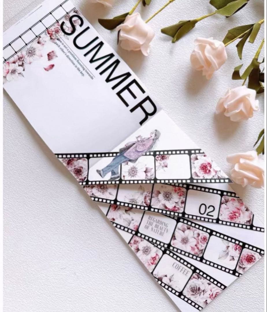 咔咔STUDIO《花摇曳》海外マスキングテープ　マステ 【2643】