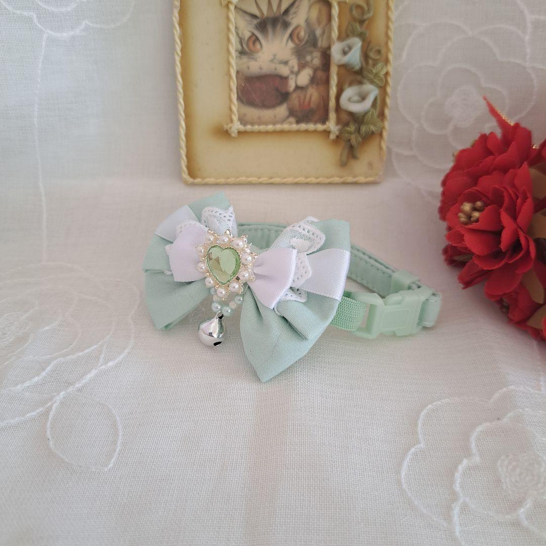 バレンタインBOX(ミント)わんちゃん猫ちゃん用首輪