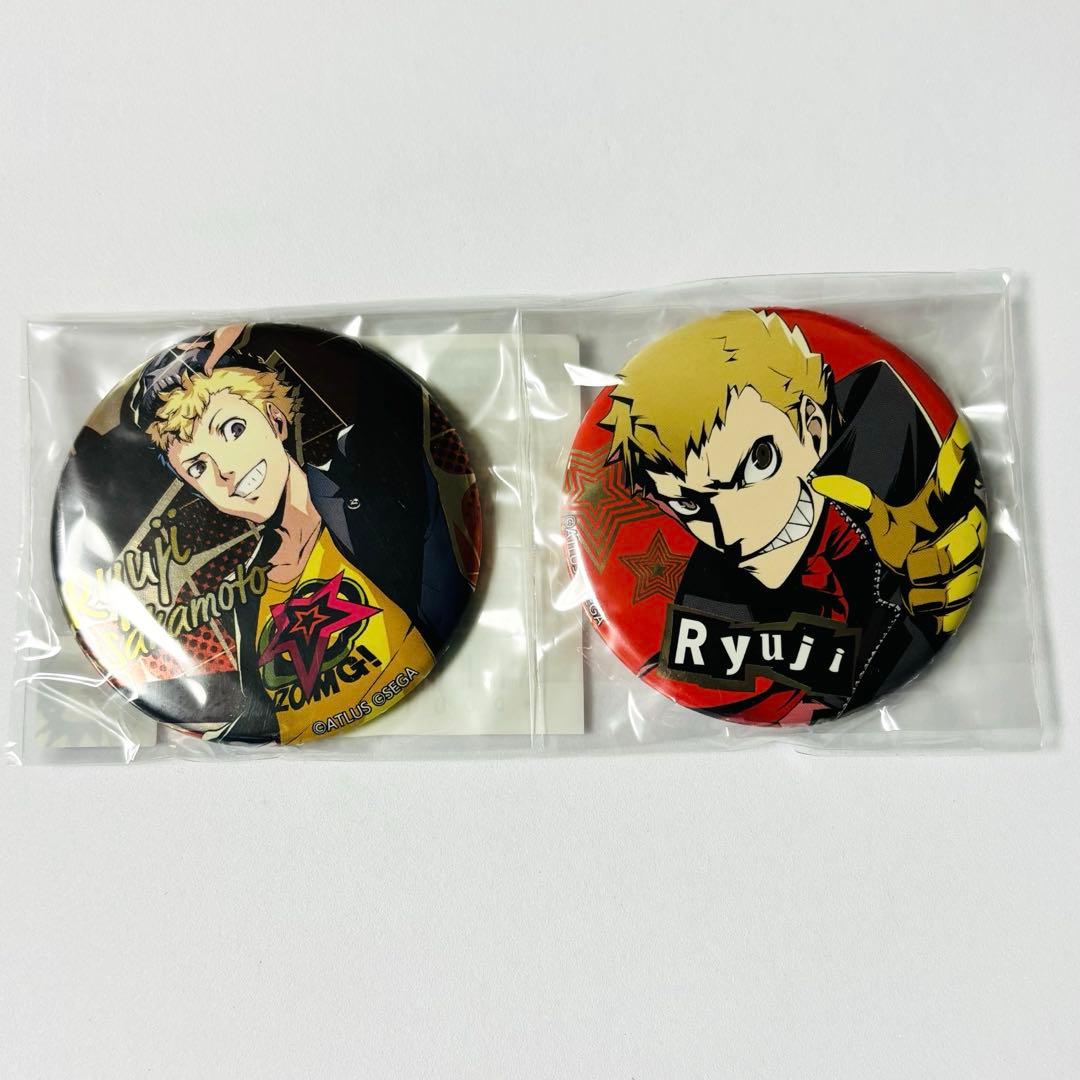 ペルソナ5 ザ・ロイヤル 楽コレ メタル風缶バッジ D-4賞 坂本竜司 スカル